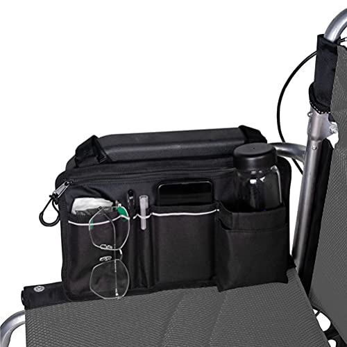 YGYQZ Wheelchair Bottle Cup Holder Accessories, Waterproof Wheelchair Bags to Hang on Side with Bright Line Black Storage Organizers for Home Outdoor Baby Cart (Black Bottle)