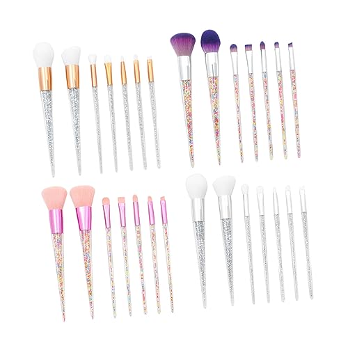HONMEET Kit de 7 Brochas de Maquillaje para Mujer Brochas de Maquillaje de Color Rosa