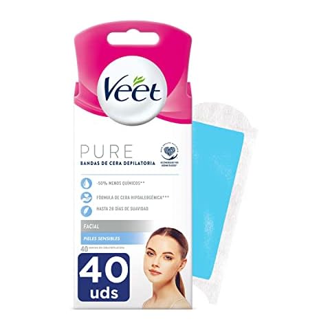 Veet Pure Bandas de Cera Fría Depilatoria para Depilación Facial Cover