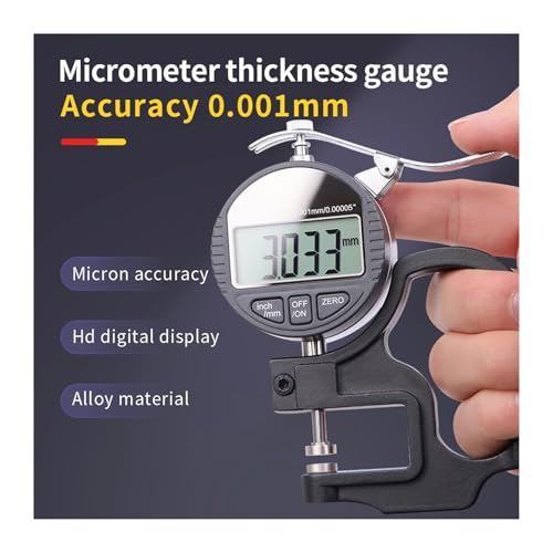 Calibrador digital de espesor Electronic Thickness Gauge 12.7mm con resolución de 0.001mm herramienta de medición micrómetro digital miniatura 2