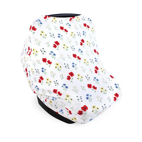 Image of Hudson Baby Unisex Baby Multi-use Car Seat Canopy, Wildflower, One Size