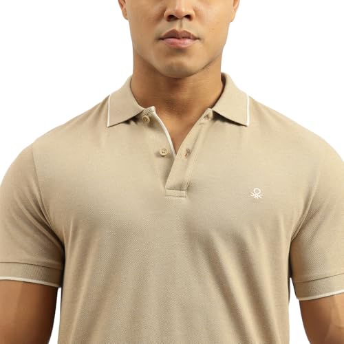 Image of United Colors of Benetton Men's Solid Regular Fit Tshirt