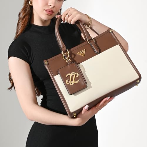 Image of Lavie Signature Women's Ithaca Colourblock Tote Handbag for Women | Tote Bag for Work | Ladies purse | Stylish Shoulder Bag | Gift for Women