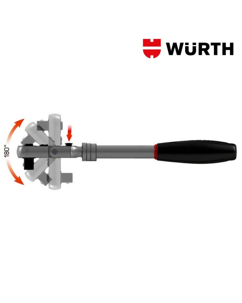 Llave de cabeza articulada de 1/2 pulgada extensible