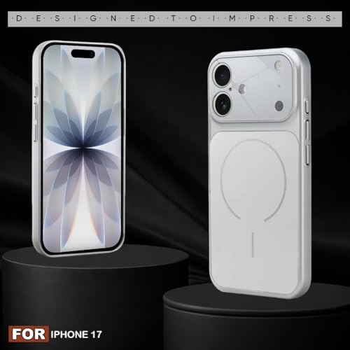 Image of SHINESTAR iPhone 17 Case - Premium Shockproof Protective Cover, Wireless Charging Compatible, Slim & Durable Luxury Back Cover with Camera Protection (Silver)