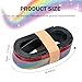 2.5m Soft Rubber Car Front Bumper Spoiler Lip & Side Skirt Protector - Non-Fade Scratch-Resistant Guard Strip Air Dam, Shiny Colorful Fashion Decal, Universal for Most Vehicles (Multicolored)