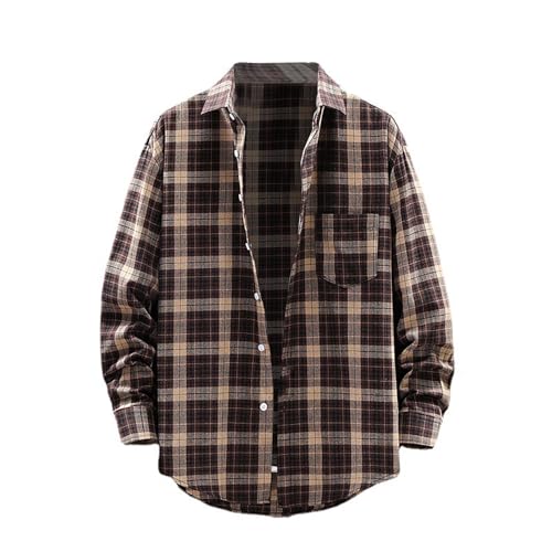 Chemise à carreaux homme ete retro manches longues casual chic