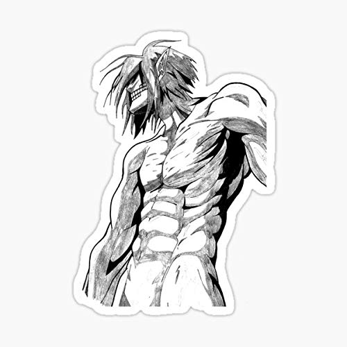 Eren Yeager Titan Sticker - Sticker Graphic - Auto, Wall, Laptop, Cell, Truck Sticker for Windows, Cars, Trucks