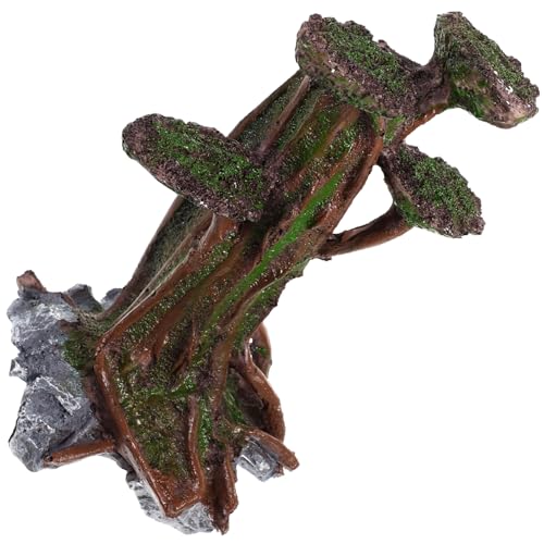 LIOOBO 1個 水族館の沈んだ木 水族館の枝の装飾 人工の水族館の植物 水槽の植物の装飾 コーラル 水族館の隠れ家 樹脂製水草 シミュレーションツリーの装飾 風景飾り レジンクラフト 枯れた木