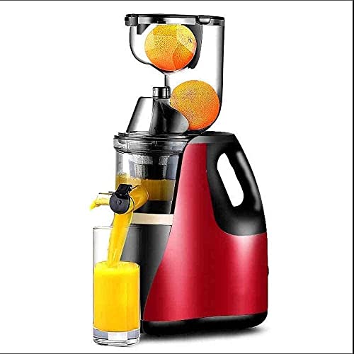 ERoomQ Slow Masticating Juicer Wide Chute Juice Extractor Machine with Quiet Motor/Reverse Function/Juice Jug and Clean Brush BPA-Free