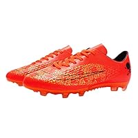 iFANS Men Athletic Outdoor/Indoor Soccer Football Shoes Boys Cleats Football Boots Shoes Orange