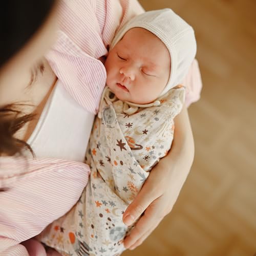 Image of mushie Muslin Baby Swaddle Blanket | 100% Organic Cotton (Space)