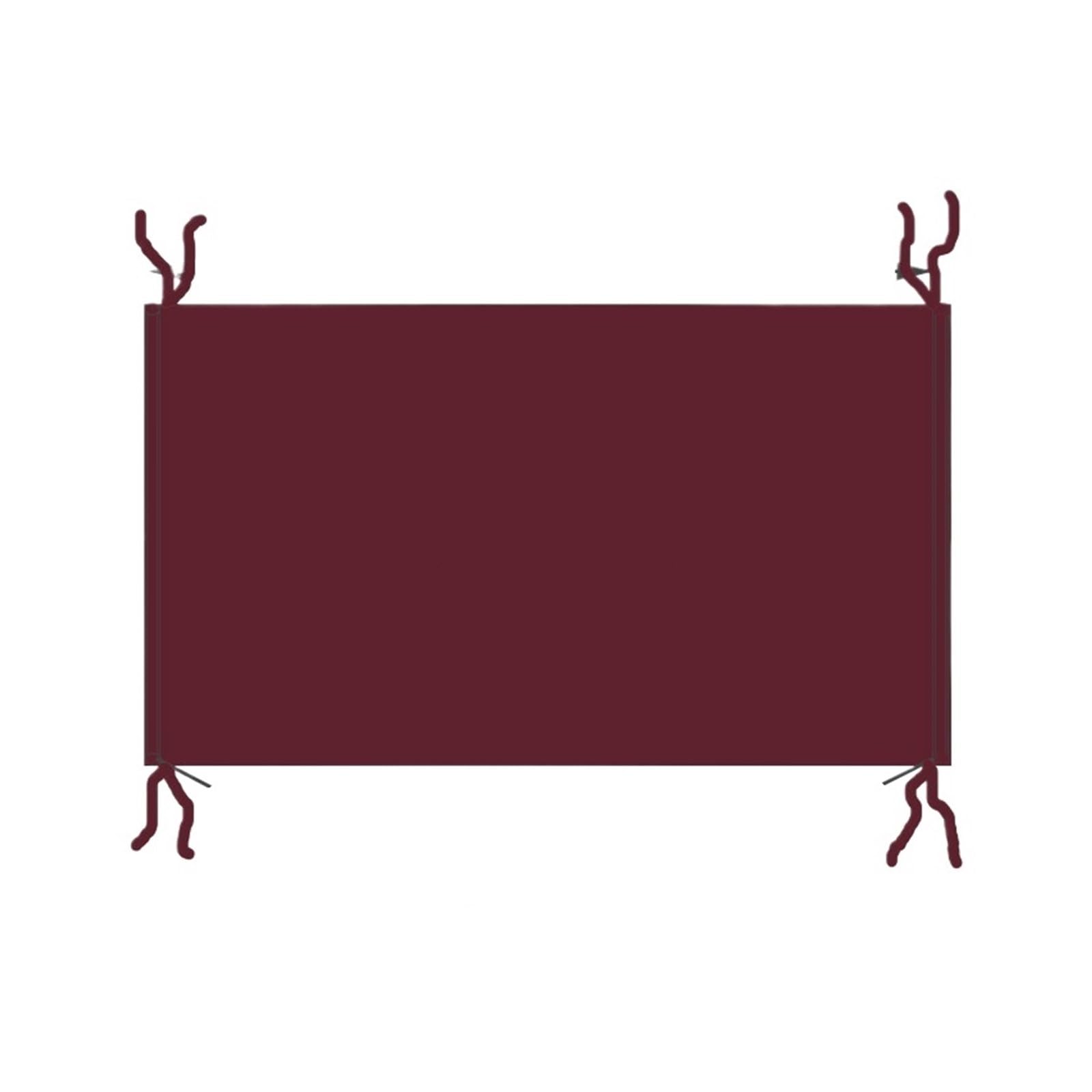 Auvent de gazebo de remplacement en polyester bordeaux 6,5x16,5 pieds