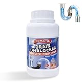 HOMAITER Drain Unblocker, Powerful Cleaner Formula, 260g, Removes Hair, Grease & Soap Scum, Safe for Pipes and Septic Systems