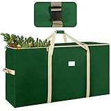 Material de Alta Calidad - La bolsa de almacenamiento está hecha de tela Oxford 600D de alta calidad, lo que la hace tener excelentes propiedades impermeables, a prueba de humedad y resistentes al desgarro. Se puede proporcionar la máxima protección para el árbol de Navidad, las decoraciones navideñas o los alimentos en la bolsa durante el uso.
