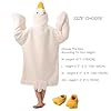 Goose Blanket Hoodie Onesie, Fleece Oversized Wearable Blanket Hoodie with Sleeves and Goose Feet Slippers,M-Height #1