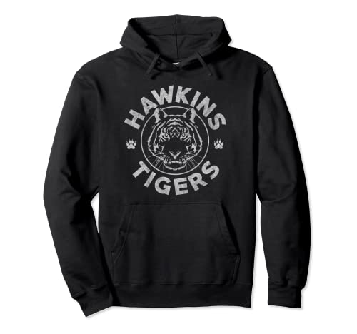 Stranger Things 4 Hawkins High School White Logo Sweat à Capuche Cover