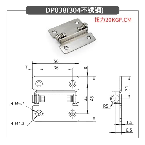 Charnière rotative à 180 degrés pliable pour aménagement de tablettes - 3