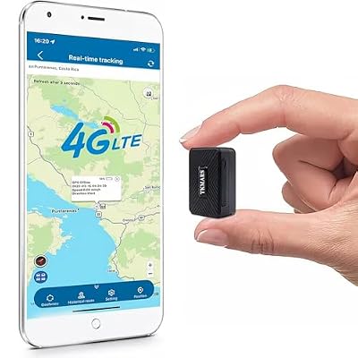 TKMARS 4G Mini GPS Tracker for Vehicles No Subscription TK913- Magnetic Hidden Real-Time Tracking Device, Small GPS Locator for Car Motorcycle, App Alarm Notification SIM Card Required