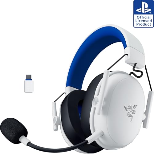 Razer BlackShark V3 X HyperSpeed Wireless Gaming Headset for PS5: 50mm Drivers - Cardioid Mic - 2.4 GHz, Bluetooth - Works with PC, Mac, Nintendo Switch, Smartphone - Long Battery Life - White
