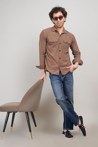 Image of Men's Full Sleeve Shirt | Regular Fit with Double Pockets | Stylish Catrize Casual & Formal Wear for Men