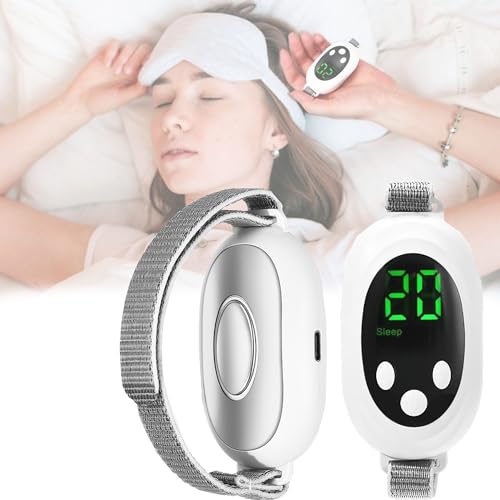 XUBX Schlaf-Hilfsmittel für Erwachsene Ruhe tragen, Tragbares USB-Aufladungs-Mikrostrom-Instrument, Chill Pill Gerät Mikrostrom Schlaf-Hilfsmittel für Schlaflosigkeit, mit bequemer verstellbarer