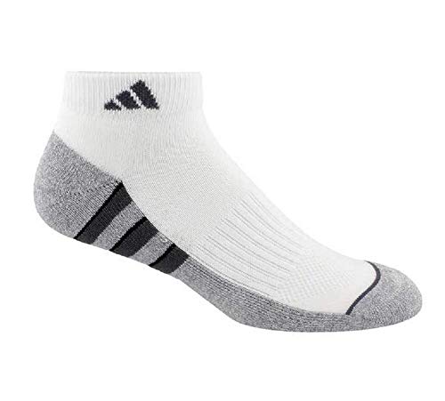 Adidas Men's Climalite Low Cut Sock 6-Pair (White - Gray) #TOP1