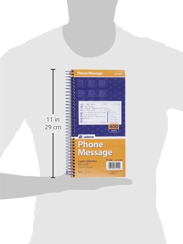 Adams Phone Message Book, Carbonless Duplicate, 5.50 X 11 Inches, 4 Sets Per Page, 400 Sets Per Book (Sc1154D) #TOP6