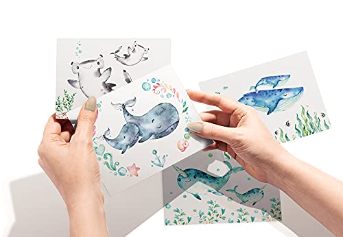 Image of Twigs Paper Sea Life Wonders Thank You Cards, 12 Ocean Note Cards