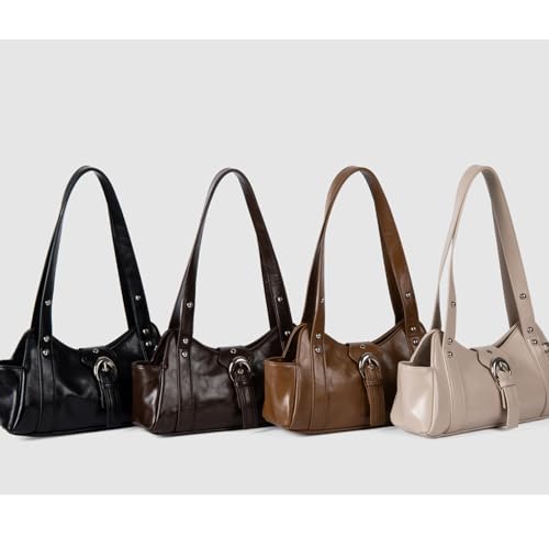 Sac à main rétro en similicuir vintage à poignée haute - 5