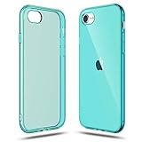 Shamo's Transparent Shock Absorption TPU Rubber Gel Case (Teal) Compatible with iPhone 7 and iPhone 8