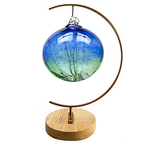 Fosinz Soporte de exhibición de adorno redondo de madera de hierro para colgar globo de cristal, bola de terrario, adorno de Navidad, decoración del hogar o boda (1 unidad, dorado) Cover