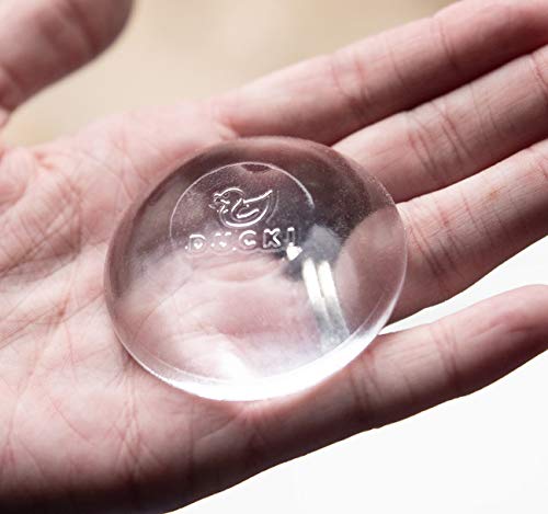 Ducki Door Stopper Wall Protector - Self Adhesive, Quiet, Reusable Shock Absorbent Gel - The Home Or Office - Elegant Door Handle Silencer And Wall Protection Solution- (4Pk)(Clear) #TOP6