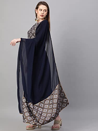 Image of GoSriKi Women's Ruby Cotton Straight Kurta with Pant & Dupatta (KALAKARI-GS)