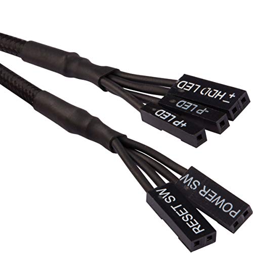 Kit d’extension gainé CORSAIR 30 cm noir pour allonger câbles de boîtier PC - 7