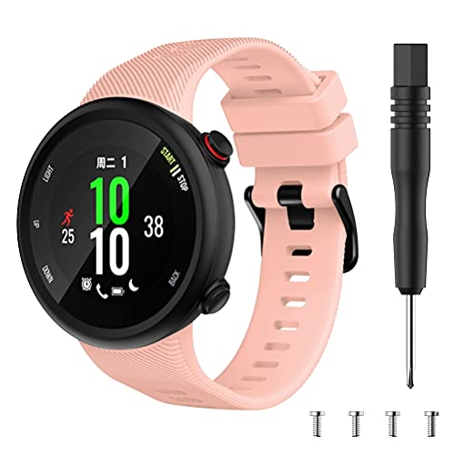 Correa de reloj para hombre y mujer compatible con Garmin Forerunner 45 / Forerunner 45S / Swim 2, ajustable de silicona flexible y resistente, gran selección de colores, Patrón 9, Clásico