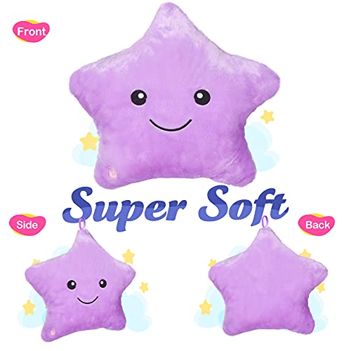 Wewill 13'' Light Up Twinkle Led Star Plush Pillows Night Light Stuffed Animal Toys Birthday For Kids Boys Girls #TOP4