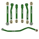 CORE 4X4-7pc Crawl Series Adjustable Control Arm, Track Bar Kit - Compatible with Jeep Grand Cherokee WJ 99-04 (Green)