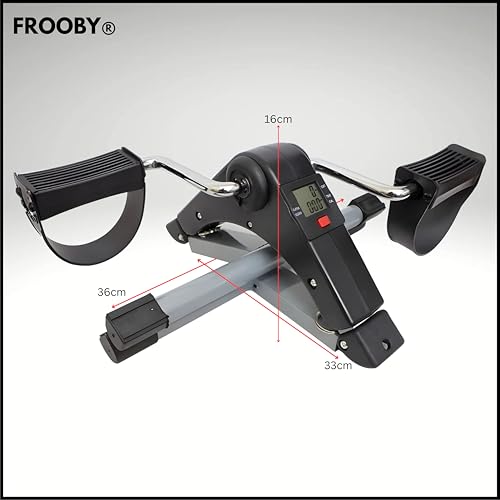 FROOBY Mini Folding Exercise Bike, Under Desk Cycling Pedal Exerciser Leg And Arm Pedal Machine,LCD Display, Adjustable Resistance, Low Noise Rehabilitation Non-Slip Base, Indoor Office Gym Fitness - Image 5