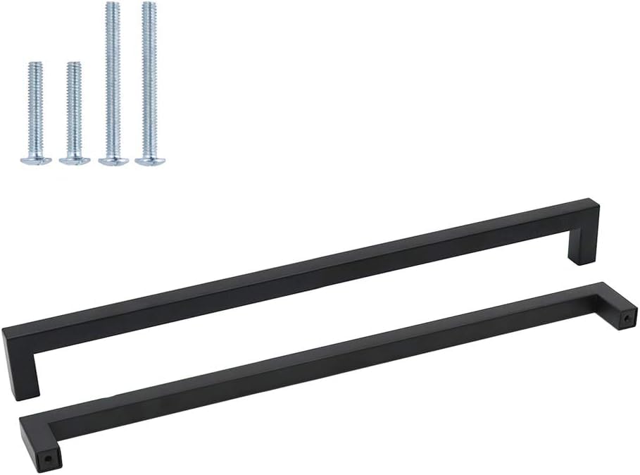 Goldenwarm 25-Pack Bathroom Cabinet Hardware Black Cupboard Handle - Kitchen Drawer Handle LSJ12BK320 - Hole Centers 320mm
