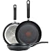 T-fal E938S3 Professional Total Nonstick Thermo-Spot Heat Indicator Fry Pan Cookware Set, 3-Piece, 8-Inch 10-Inch and 12-Inch, Black