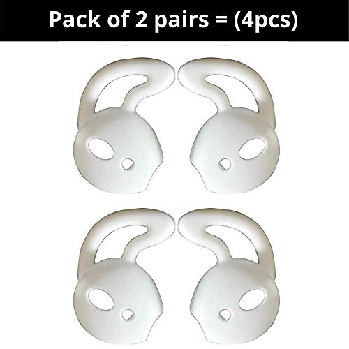 Image of Crysendo Soft Silicone Earbuds Eartips Case Cover for JBL Tune 205 Buds (White)