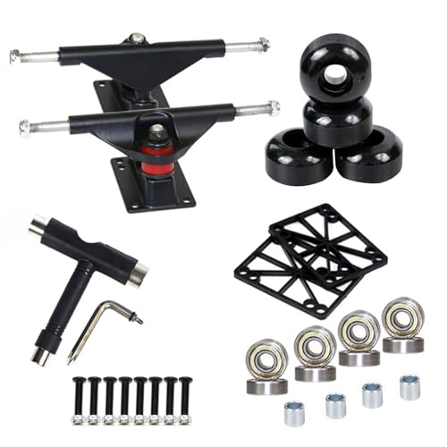 Générique Trucks de Roulements et kit de matériel pour Roues de – Cadre métallique Robuste, roulements Haute Performance, Roues de Skate en...