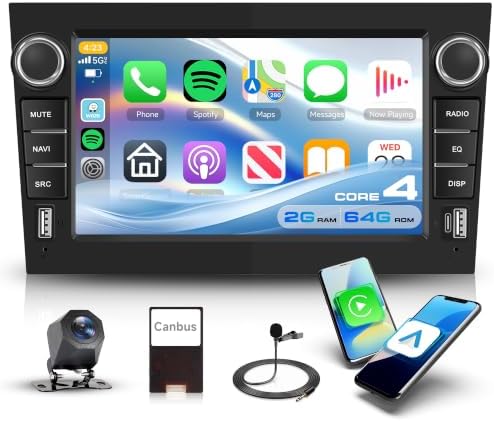 Rimoody Autoradio für Opel Corsa/Astra/Zafira/Meriva/Combo, 7 Zoll Android 15 Autoradio mit 2+64GB, Wireless Carplay & Android Auto, GPS Navigation, Bluetooth, FM/RDS Lenkradsteuer