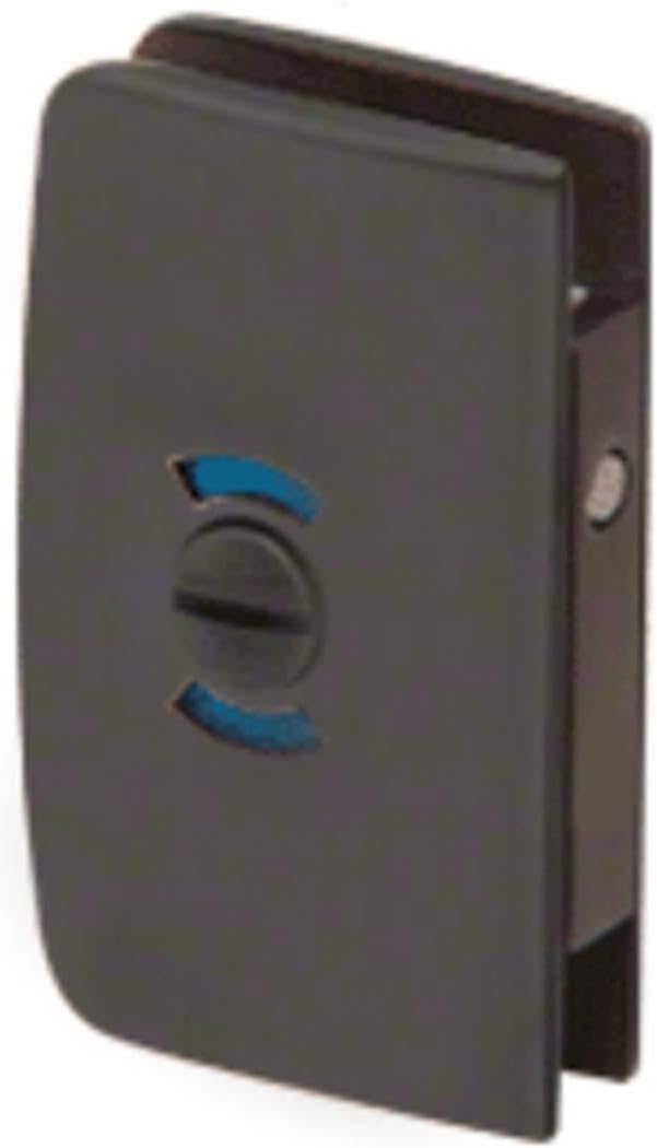 CRL Oil Rub Bronze Swinging Glass Door Lock with Indicator for 5/16" to 1/2" Glass