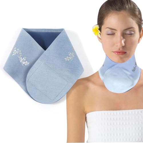 EUYKQNOI Almohadilla Antiarrugas para el Cuello, Almohadilla de Silicona Reutilizable, máscara para el cuello antiarrugas hidratante escote parche, Líneas de Elevación del Cuello, Elimina las Arrugas