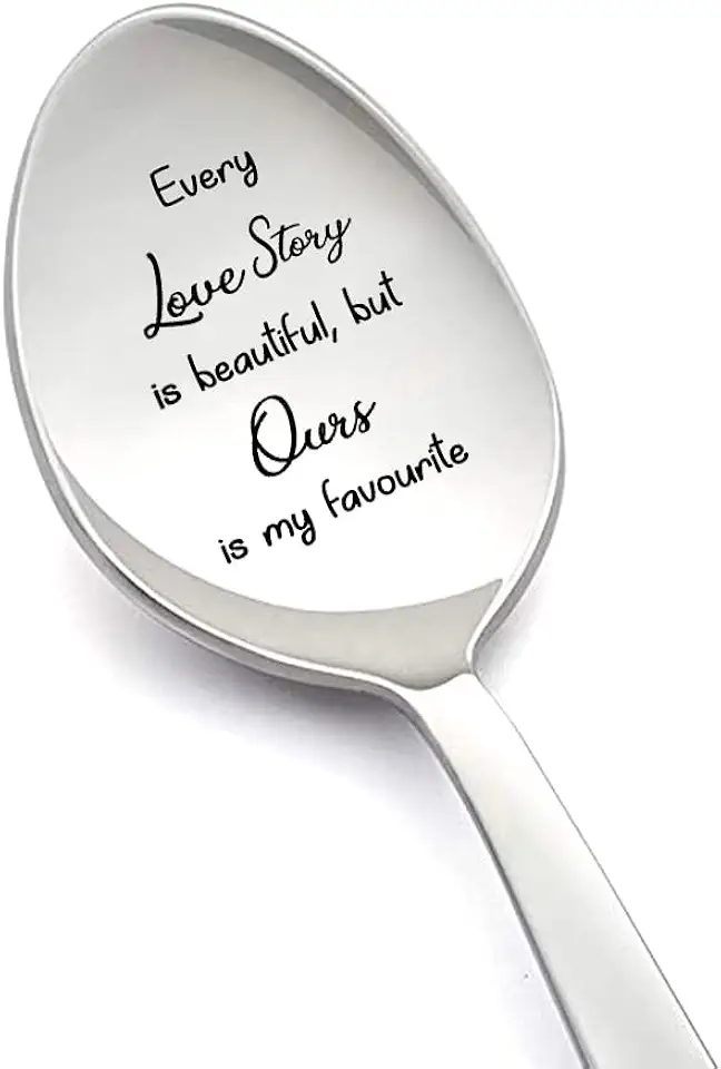 Presentes de aniversário de Natal para namorado, namorada, cada história de amor é linda colher para esposa marido, presente romântico de dia dos namorados para casais, colheres de chá de café de 20