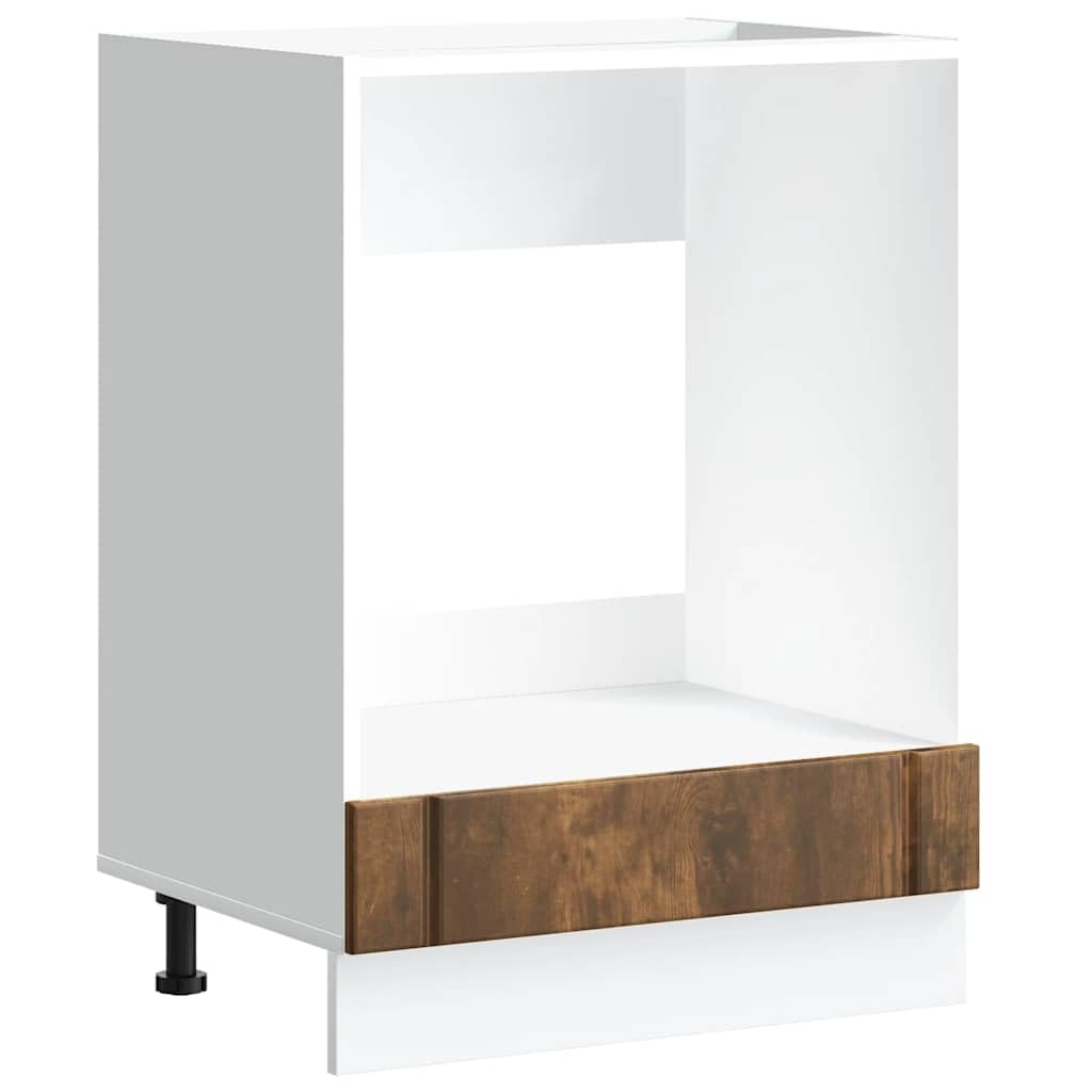 vidaXL Armadio Forno Lucca Rovere Fumo in Legno Multistrato, unità Forno, Armadio Forno da Cucina, unità Base Forno, unità Forno da Cucina