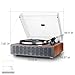 Annesburg Vinyl Record Player, Bluetooth Turntable with Built in Speakers for Vinyl Records, High Fidelity Belt Drive 33/45 RPM, Magnetic Cartridge AT-3600L, Retro Wood Design