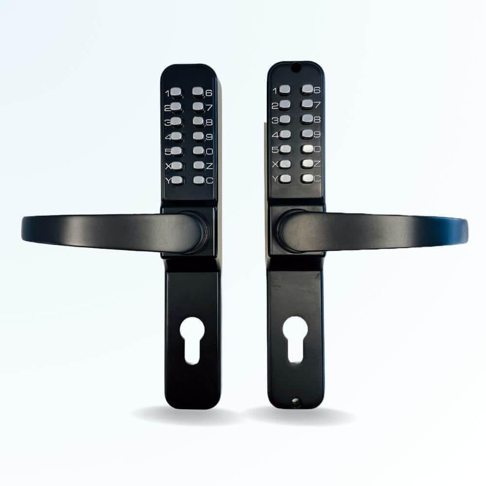 Serrure à code mécanique BT07 Double Contrôle d'accès pour porte ou portillon, Code Entrée et Sortie, Noir